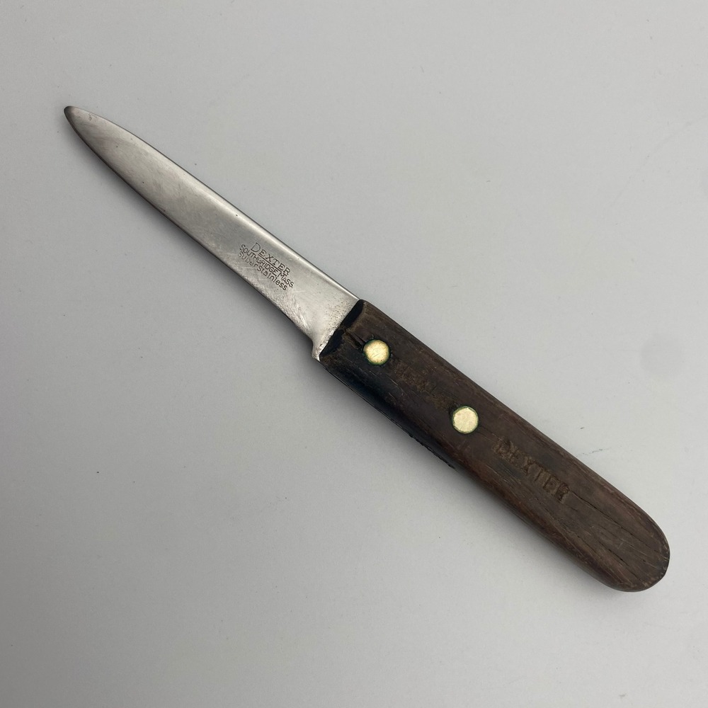 Vintage Dexter Southbridge Mass Super Stainless Paring Knife‎ Wood Handle 6.75"
